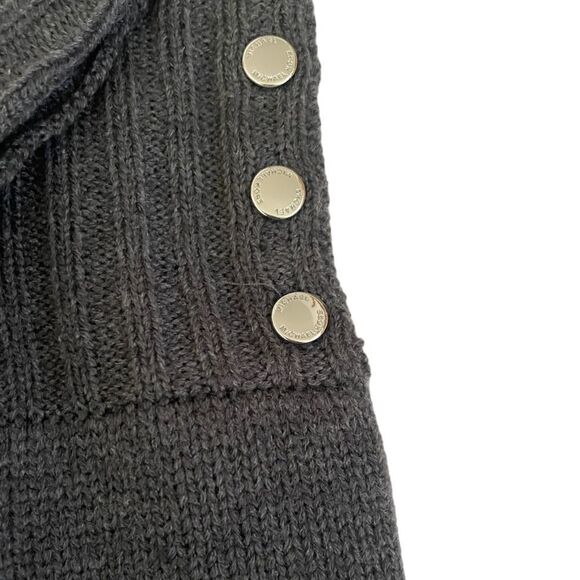 NWT Michael Kors Derby Heather Ribbed Knit Cuffed Logo Buttons Acrylic - Picture 4 of 6
